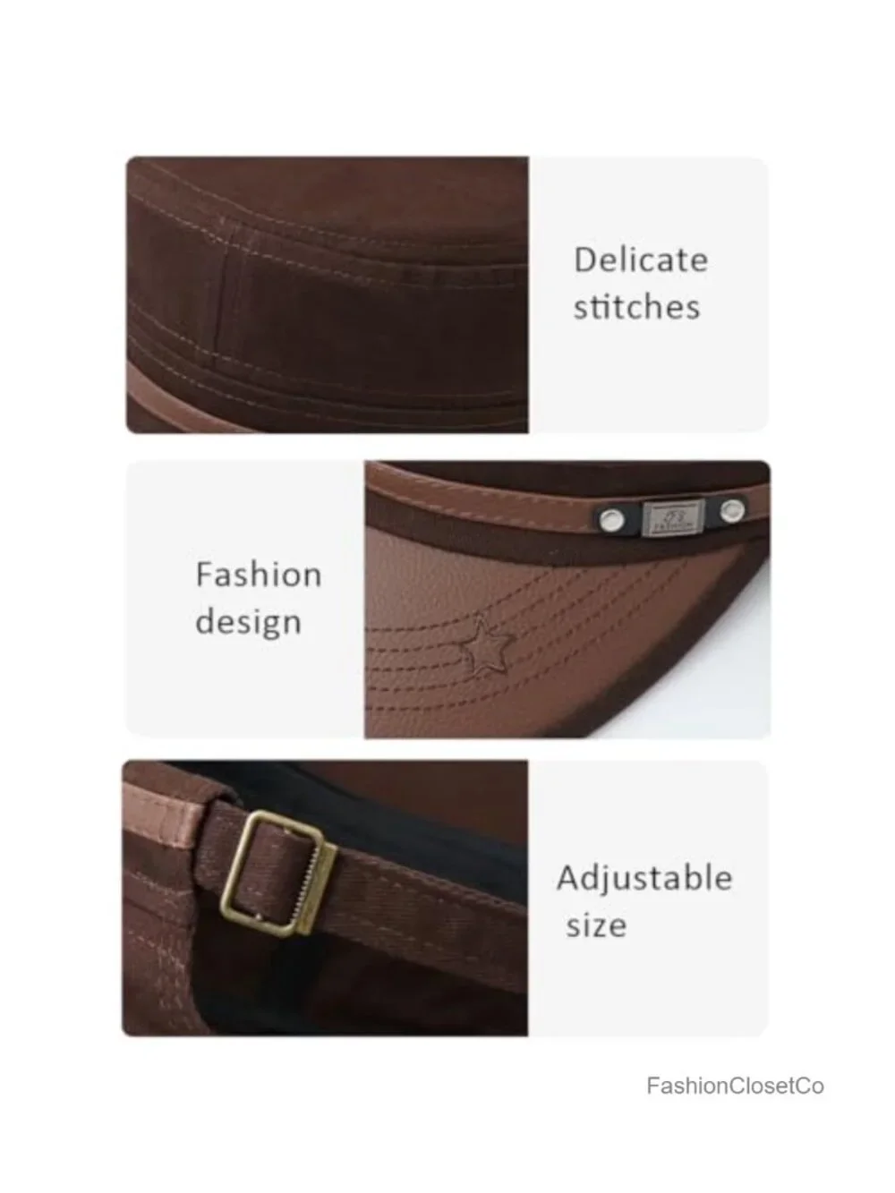 Twill Military Corps Hat Flat Top Cap with PU Leather Brim